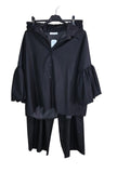 Conjunto Camisa y Pantalón Negro con Volantes