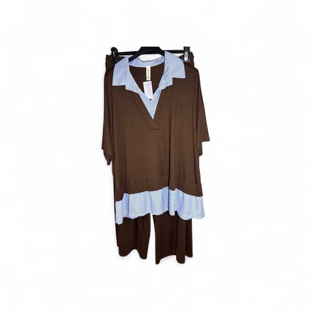 Conjunto Blusa Rayas - Talla Grande