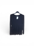 Camiseta Negra de Punto con Textura
