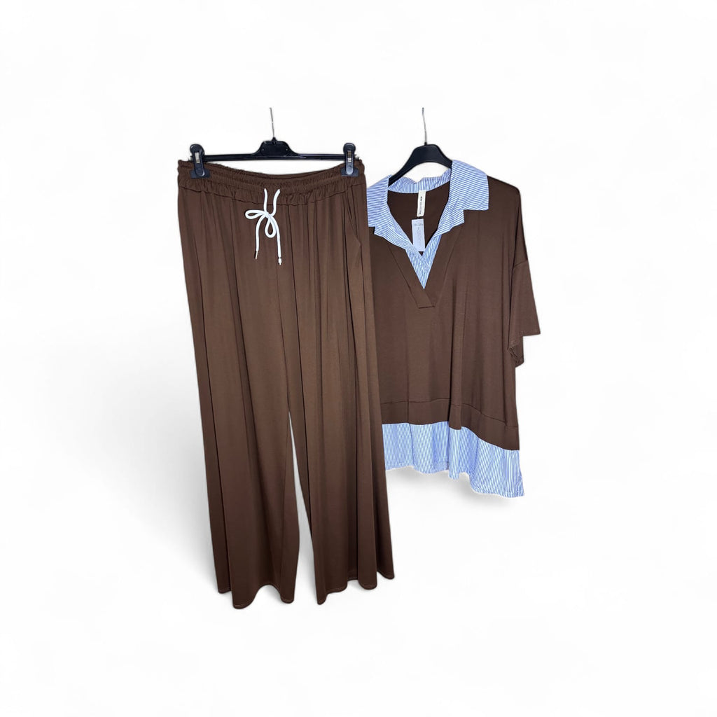 Conjunto Blusa Rayas - Talla Grande