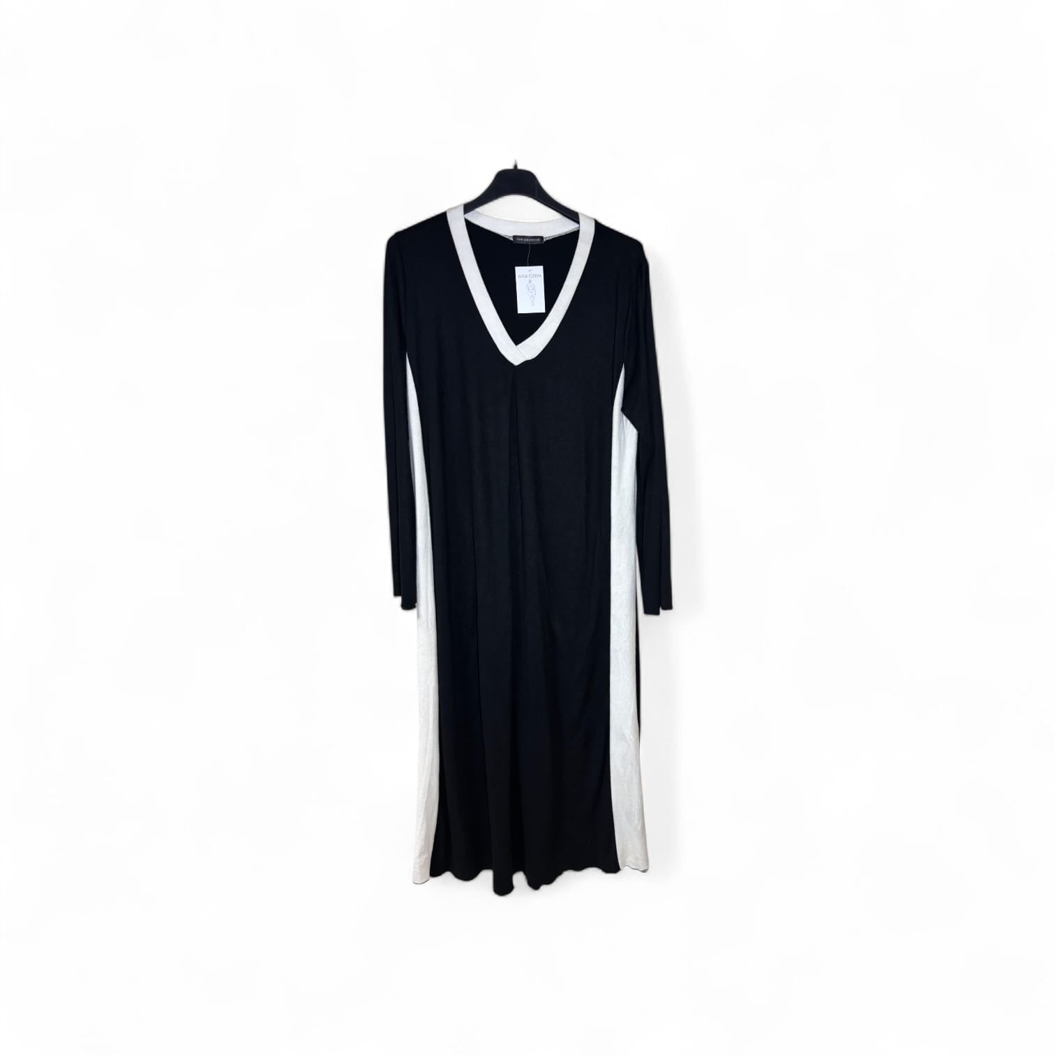 Vestido Bicolor Negro y Blanco - Talla Grande