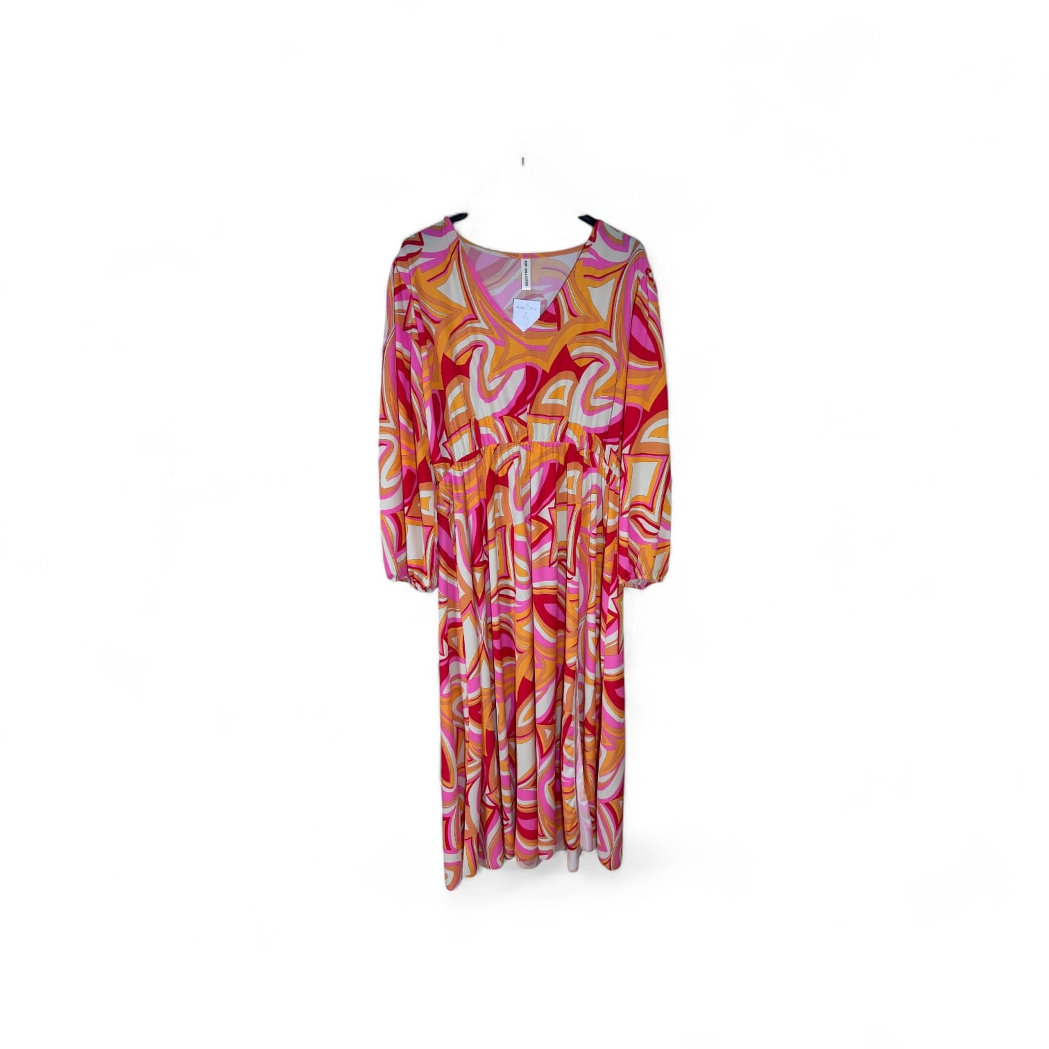 Vestido Estampado Abstracto Multicolor - Talla Grande