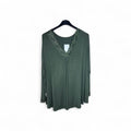 Blusa con Encaje en Escote Talla Grande