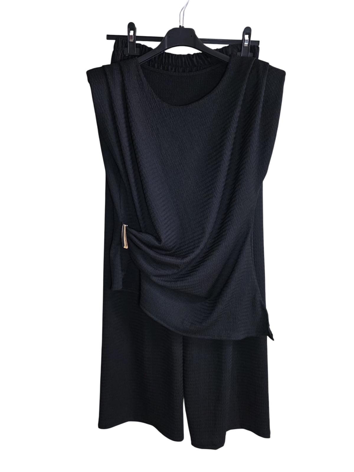 Conjunto Blusa y Pantalón con Nudo Lateral