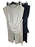 Conjunto Blusa y Pantalón con Nudo Lateral