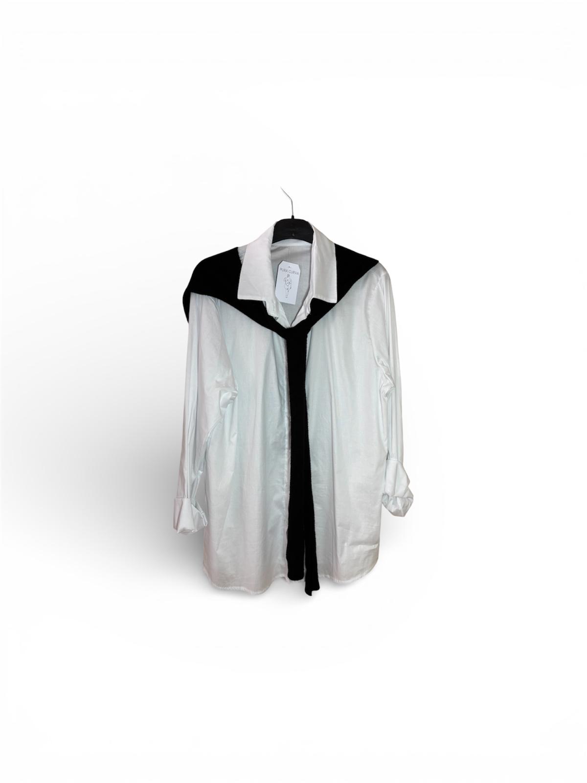 Camisa con Chaleco Negro - Jersey Falso