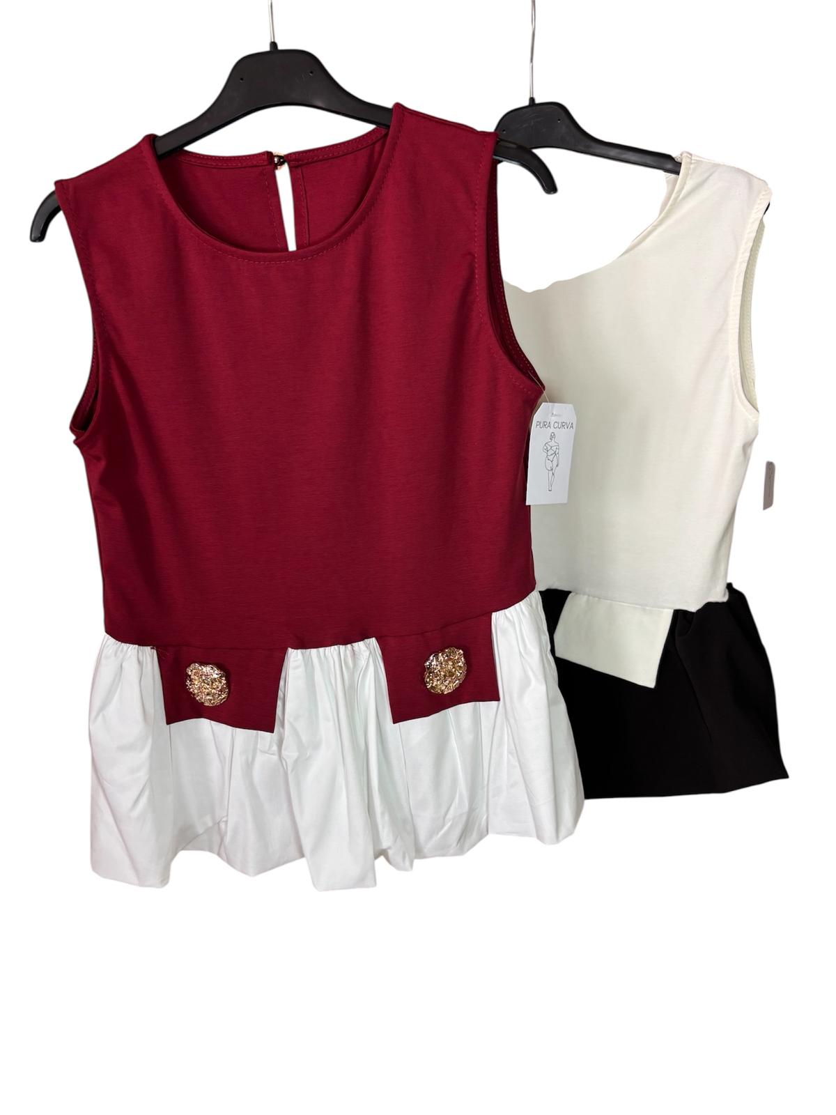 Blusa con Volante - Detalle Dorado