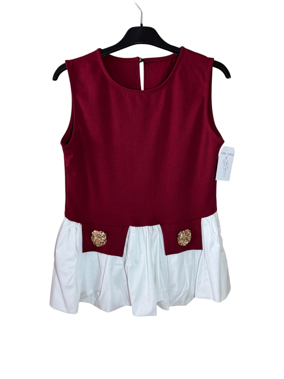 Blusa con Volante - Detalle Dorado