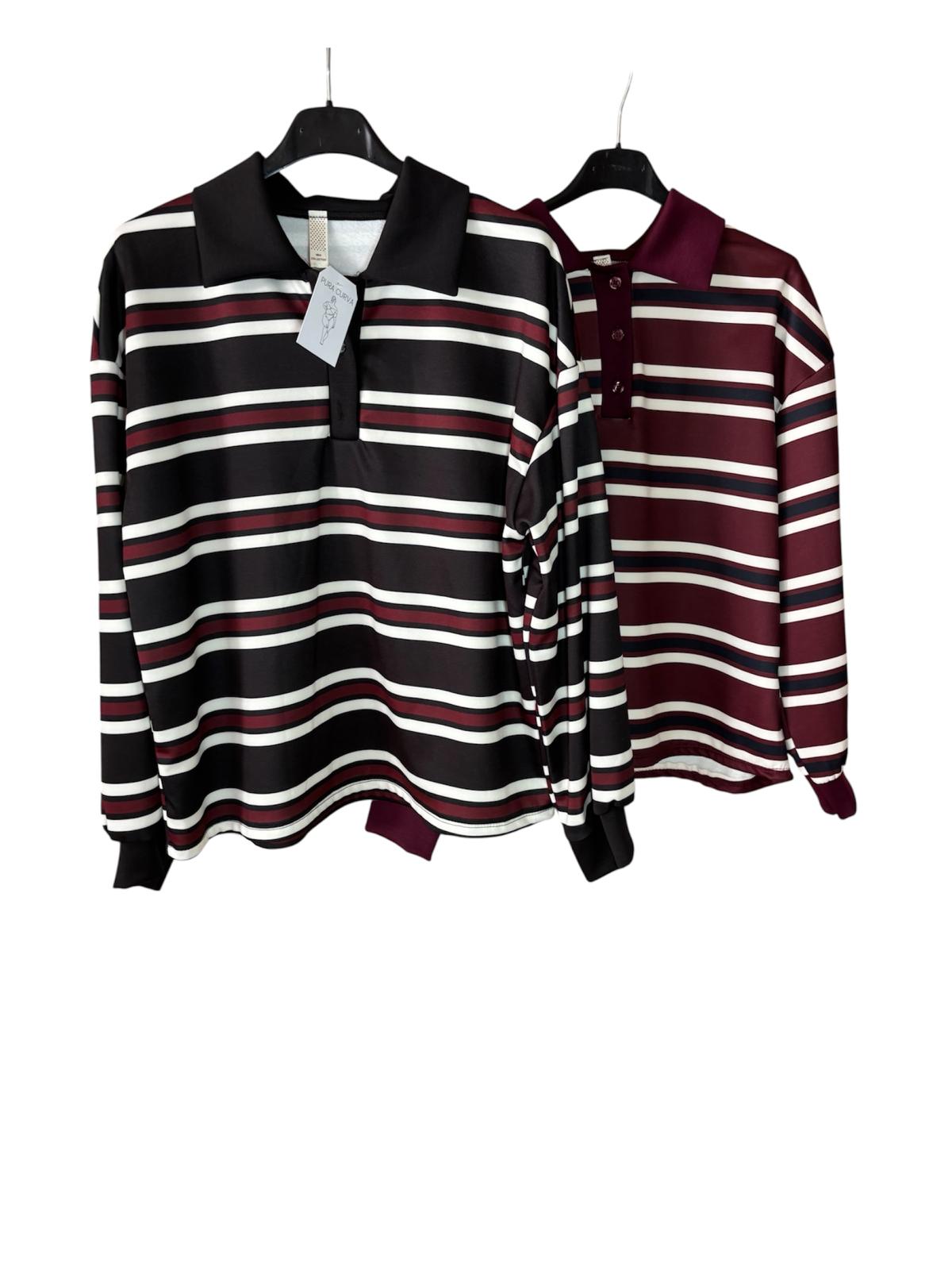 Polo de Rayas Multicolor - Manga Larga