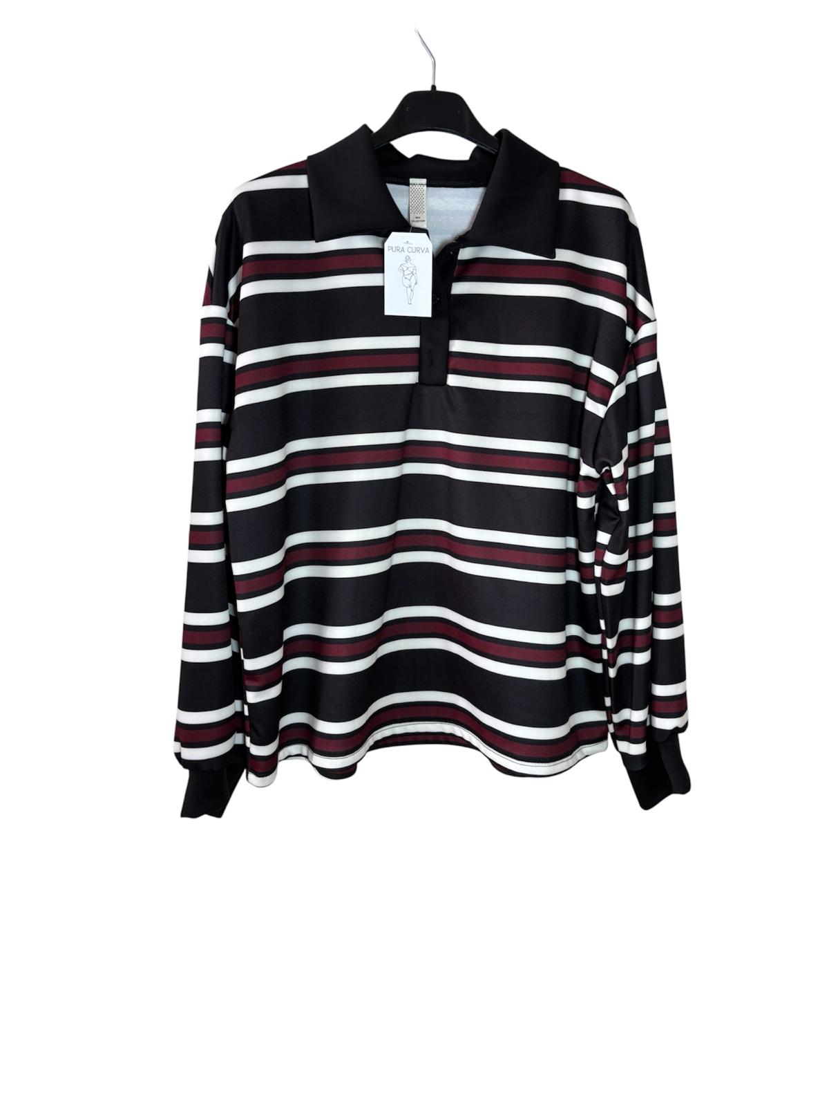 Polo de Rayas Multicolor - Manga Larga